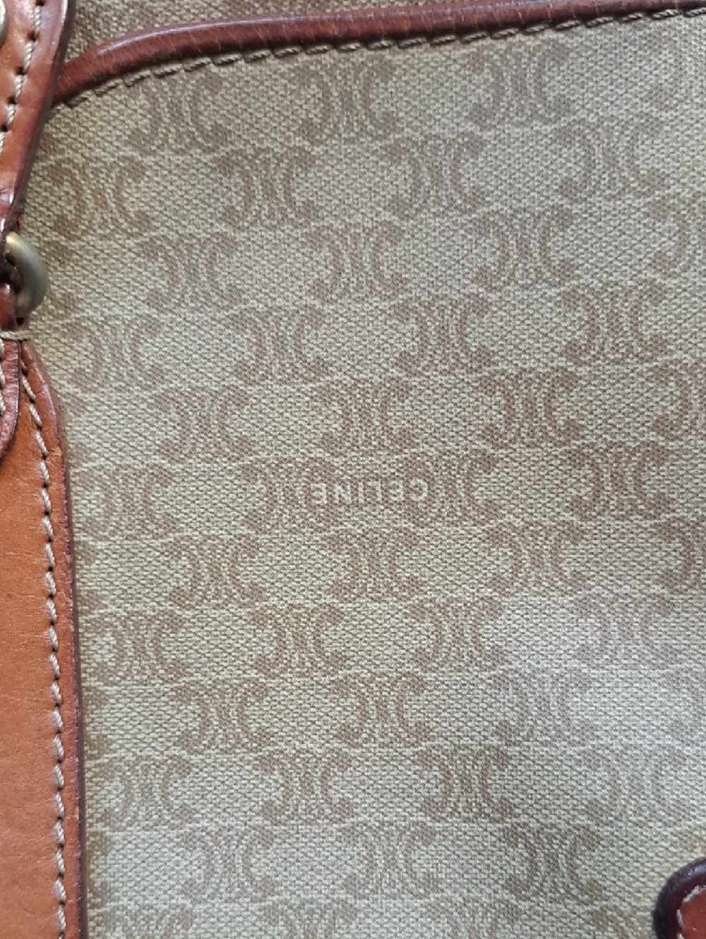 Vintage Celine Beige and Brown Crossbody Bag - Picture 3 of 12